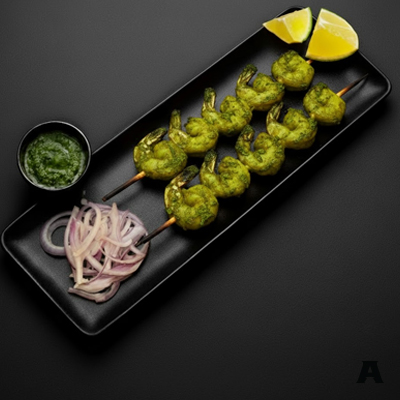 Hariyali Prawn Tikka